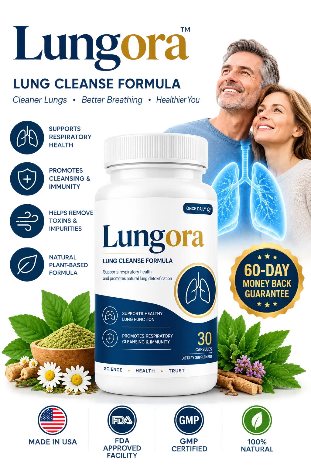 Lungora Respiratory Wellness Supplement